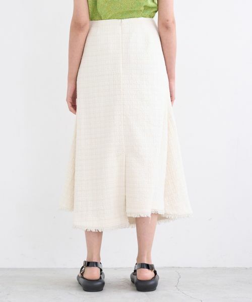 LANVIN en Bleu / ランバン オン ブルー ロング・マキシ丈スカート | 【セットアップ対応商品】ネップツイードトランペットフレアスカート | 詳細2