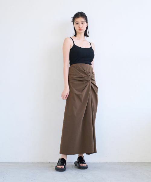 LANVIN en Bleu / ランバン オン ブルー ロング・マキシ丈スカート | ツイストドレープスカート | 詳細1