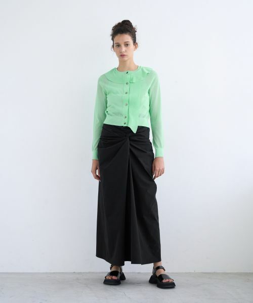 LANVIN en Bleu / ランバン オン ブルー ロング・マキシ丈スカート | ツイストドレープスカート | 詳細13