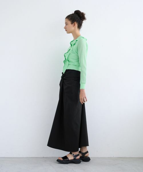 LANVIN en Bleu / ランバン オン ブルー ロング・マキシ丈スカート | ツイストドレープスカート | 詳細14