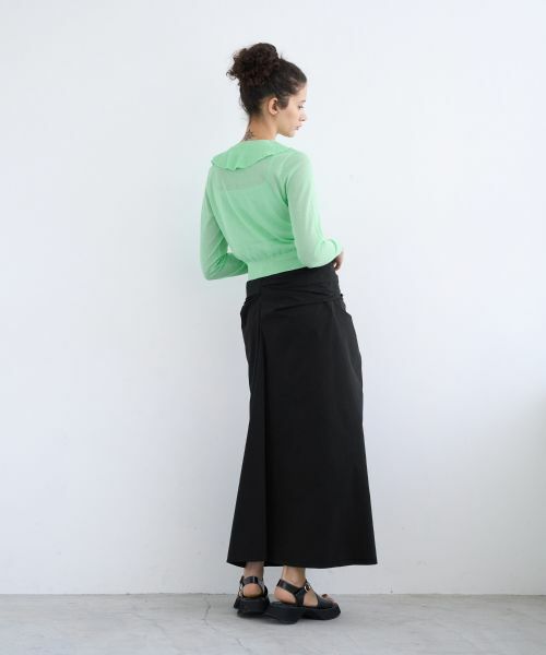 LANVIN en Bleu / ランバン オン ブルー ロング・マキシ丈スカート | ツイストドレープスカート | 詳細15