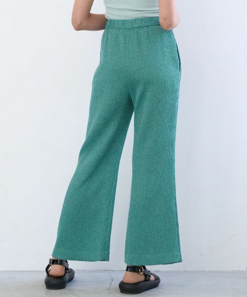 LANVIN en Bleu / ランバン オン ブルー その他パンツ | ループジャガードフレアパンツ | 詳細2