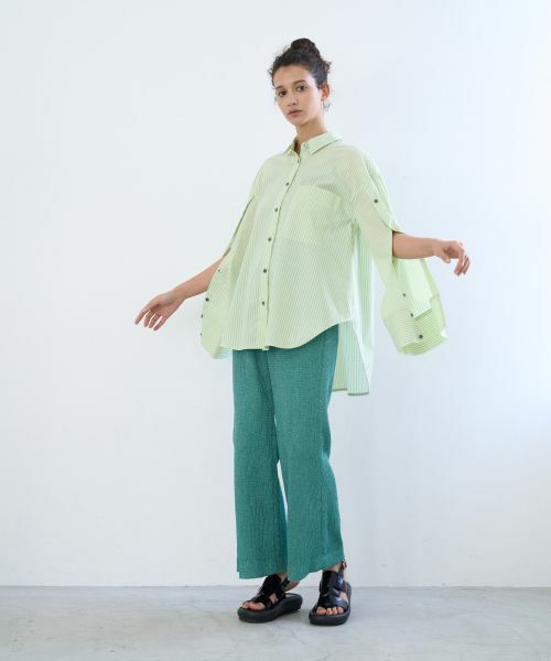 LANVIN en Bleu / ランバン オン ブルー その他パンツ | ループジャガードフレアパンツ | 詳細7