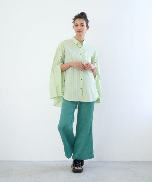 LANVIN en Bleu / ランバン オン ブルー その他パンツ | ループジャガードフレアパンツ | 詳細8