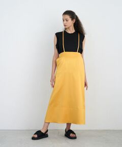 LANVIN en Bleu / ランバン オン ブルー ロング・マキシ丈スカート | エンボスサテンミニマルフレアスカート