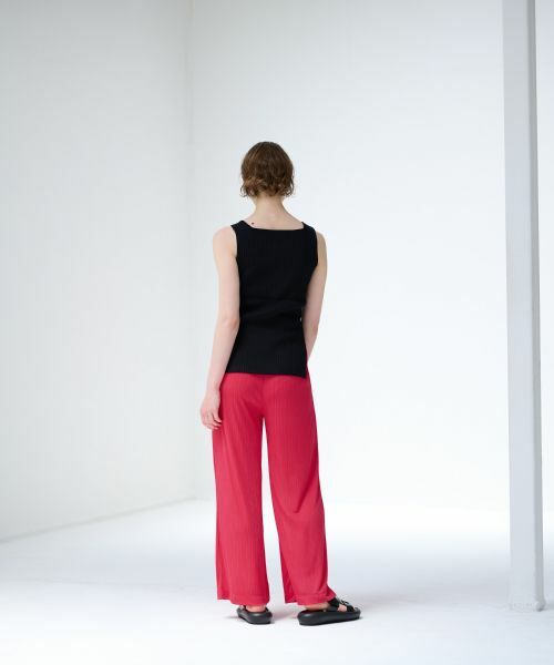 LANVIN en Bleu / ランバン オン ブルー その他パンツ | ランダムリブゴムワイドパンツ | 詳細12