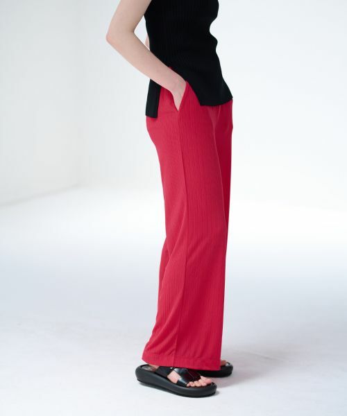 LANVIN en Bleu / ランバン オン ブルー その他パンツ | ランダムリブゴムワイドパンツ | 詳細13