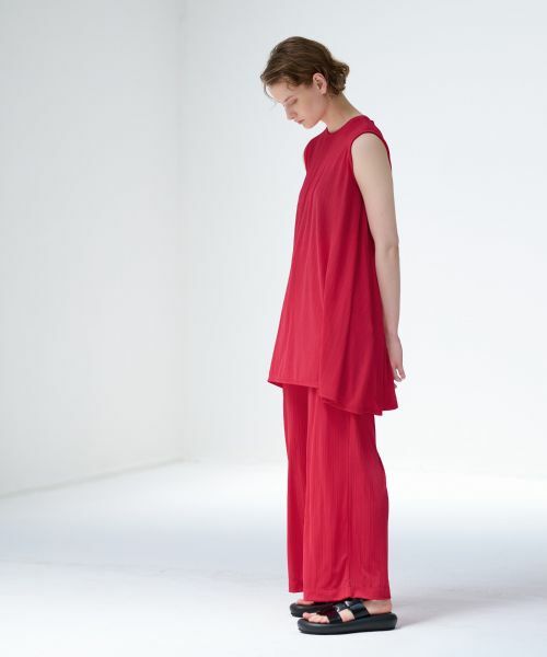 LANVIN en Bleu / ランバン オン ブルー その他パンツ | ランダムリブゴムワイドパンツ | 詳細15