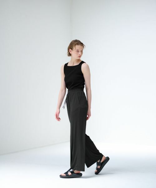 LANVIN en Bleu / ランバン オン ブルー その他パンツ | ランダムリブゴムワイドパンツ | 詳細2