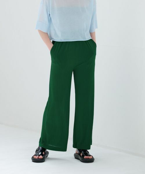 LANVIN en Bleu / ランバン オン ブルー その他パンツ | ランダムリブゴムワイドパンツ | 詳細6