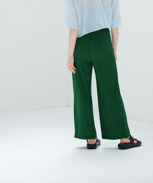 LANVIN en Bleu / ランバン オン ブルー その他パンツ | ランダムリブゴムワイドパンツ | 詳細9