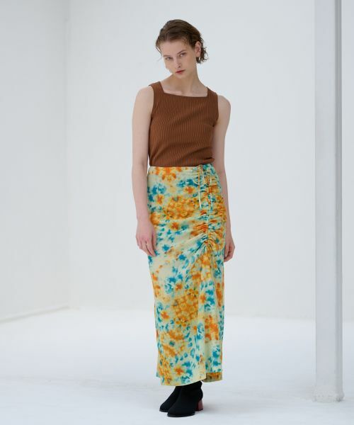 LANVIN en Bleu / ランバン オン ブルー ロング・マキシ丈スカート | 【セットアップ対応商品】Kaleidoscopeドロストタイトスカート | 詳細1