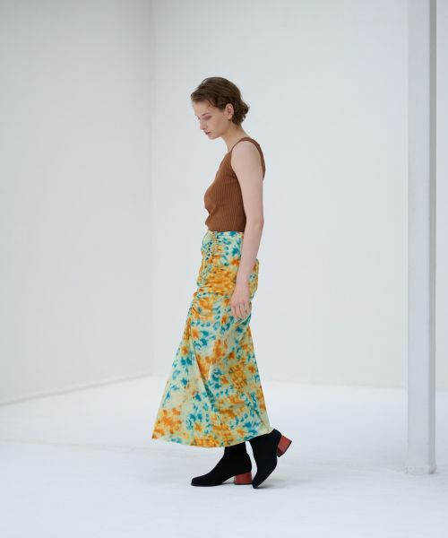 LANVIN en Bleu / ランバン オン ブルー ロング・マキシ丈スカート | 【セットアップ対応商品】Kaleidoscopeドロストタイトスカート | 詳細2