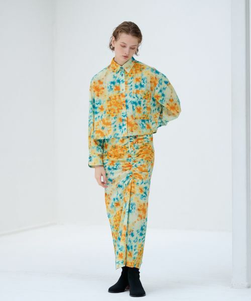 LANVIN en Bleu / ランバン オン ブルー シャツ・ブラウス | 【セットアップ対応商品】Kaleidoscopeプリントショートブラウス | 詳細1