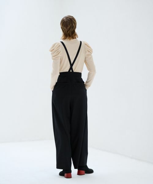 LANVIN en Bleu / ランバン オン ブルー その他パンツ | ライトウールタックワイドパンツ | 詳細12