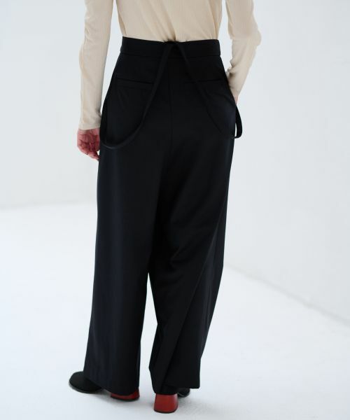 LANVIN en Bleu / ランバン オン ブルー その他パンツ | ライトウールタックワイドパンツ | 詳細14