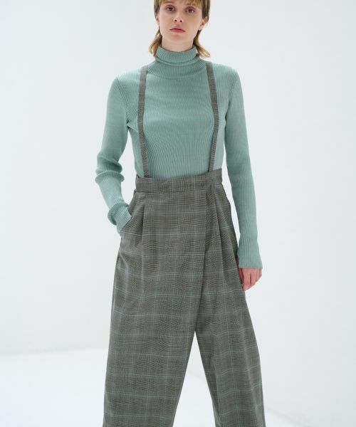 LANVIN en Bleu / ランバン オン ブルー その他パンツ | ライトウールタックワイドパンツ | 詳細3