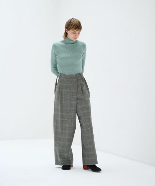 LANVIN en Bleu / ランバン オン ブルー その他パンツ | ライトウールタックワイドパンツ | 詳細4