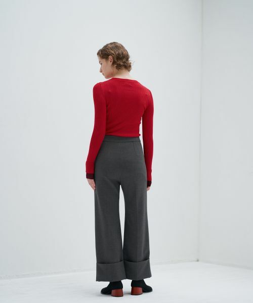 LANVIN en Bleu / ランバン オン ブルー その他パンツ | センタープレスロールアップパンツ | 詳細3