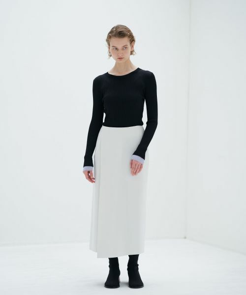 LANVIN en Bleu / ランバン オン ブルー ロング・マキシ丈スカート | ライトダブルクロスＩラインスカート | 詳細1