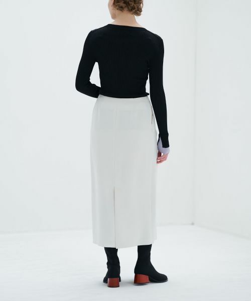 LANVIN en Bleu / ランバン オン ブルー ロング・マキシ丈スカート | ライトダブルクロスＩラインスカート | 詳細2