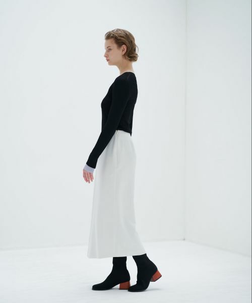 LANVIN en Bleu / ランバン オン ブルー ロング・マキシ丈スカート | ライトダブルクロスＩラインスカート | 詳細3