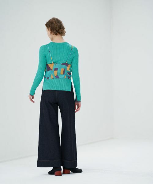 LANVIN en Bleu / ランバン オン ブルー シャツ・ブラウス | アートプリントキャミソールトップス | 詳細6