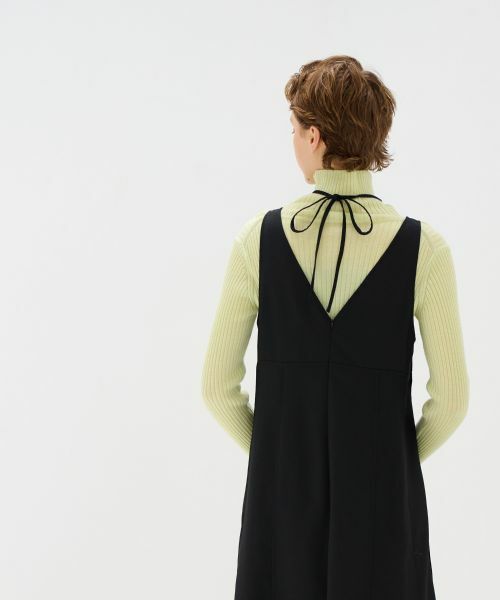 LANVIN en Bleu / ランバン オン ブルー ドレス | メランジウールキャミソールワンピース | 詳細4