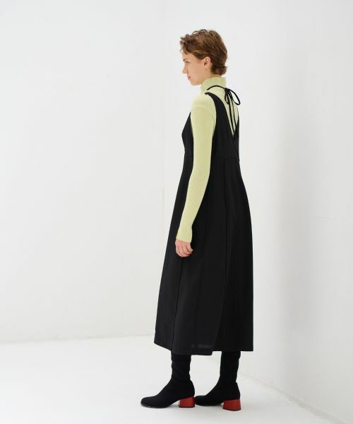 LANVIN en Bleu / ランバン オン ブルー ドレス | メランジウールキャミソールワンピース | 詳細6