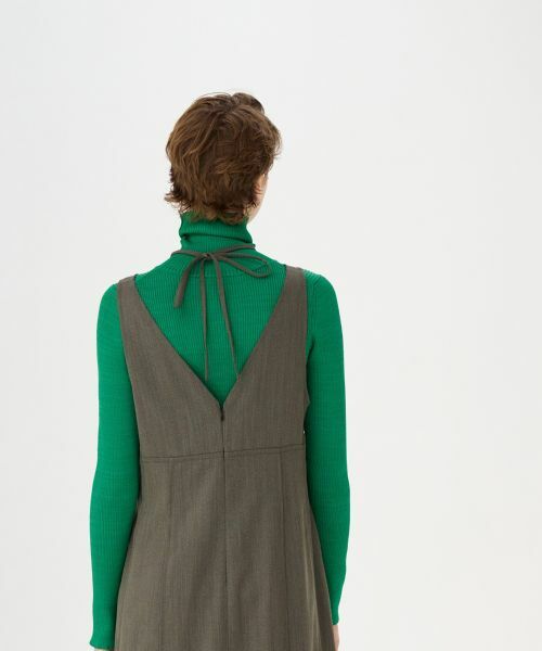 LANVIN en Bleu / ランバン オン ブルー ドレス | メランジウールキャミソールワンピース | 詳細8