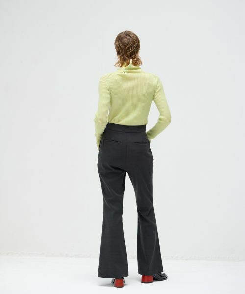 LANVIN en Bleu / ランバン オン ブルー その他パンツ | ウールツイルスリットフレアパンツ | 詳細3