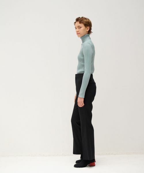 LANVIN en Bleu / ランバン オン ブルー その他パンツ | ウールツイルスリットフレアパンツ | 詳細5