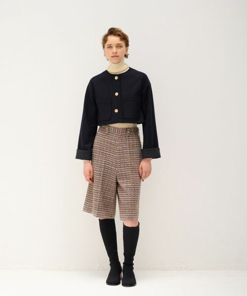 LANVIN en Bleu / ランバン オン ブルー その他パンツ | ツイードハーフパンツ | 詳細13