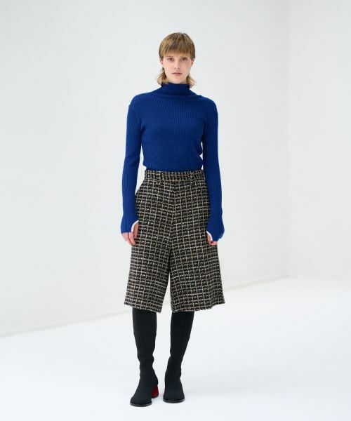 LANVIN en Bleu / ランバン オン ブルー その他パンツ | ツイードハーフパンツ | 詳細4