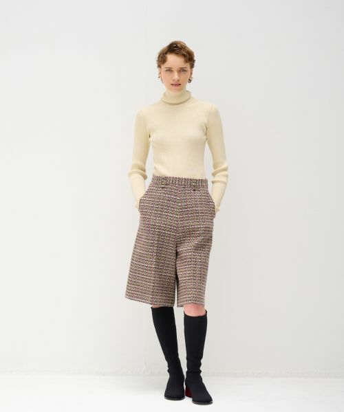 LANVIN en Bleu / ランバン オン ブルー その他パンツ | ツイードハーフパンツ | 詳細9