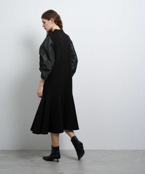 LANVIN en Bleu / ランバン オン ブルー ドレス | タフタスリーブコンビワンピース | 詳細10