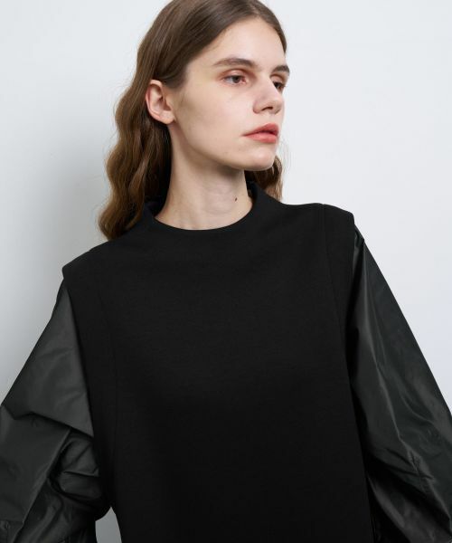 LANVIN en Bleu / ランバン オン ブルー ドレス | タフタスリーブコンビワンピース | 詳細11