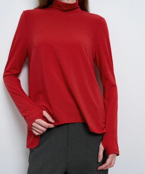 LANVIN en Bleu / ランバン オン ブルー Tシャツ | アシンメカーブヘムカットソー | 詳細14