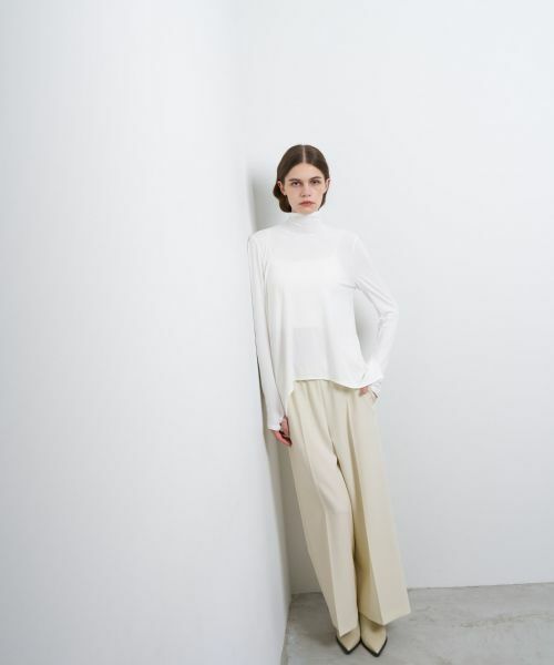 LANVIN en Bleu / ランバン オン ブルー Tシャツ | アシンメカーブヘムカットソー | 詳細4