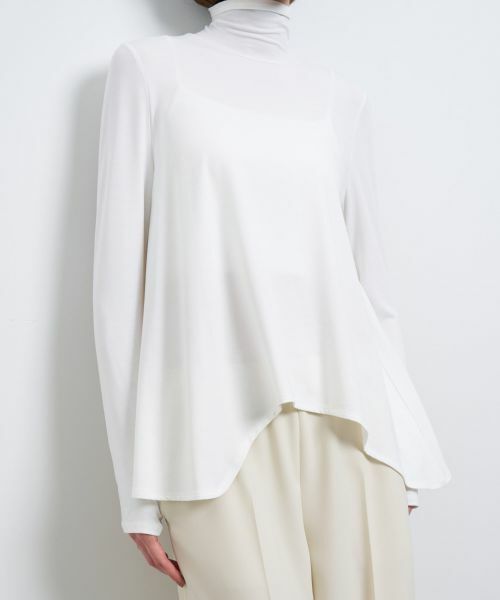 LANVIN en Bleu / ランバン オン ブルー Tシャツ | アシンメカーブヘムカットソー | 詳細6