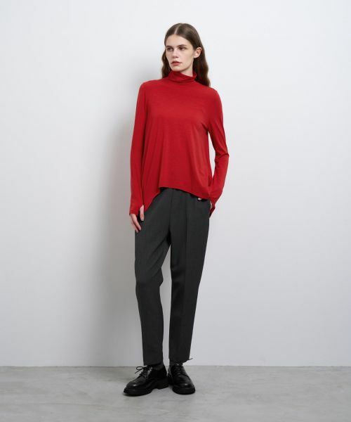 LANVIN en Bleu / ランバン オン ブルー Tシャツ | アシンメカーブヘムカットソー | 詳細8