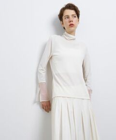 LANVIN en Bleu / ランバン オン ブルー Tシャツ | シアーカフスコンビカットソー