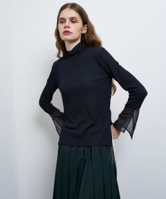 LANVIN en Bleu / ランバン オン ブルー Tシャツ | シアーカフスコンビカットソー