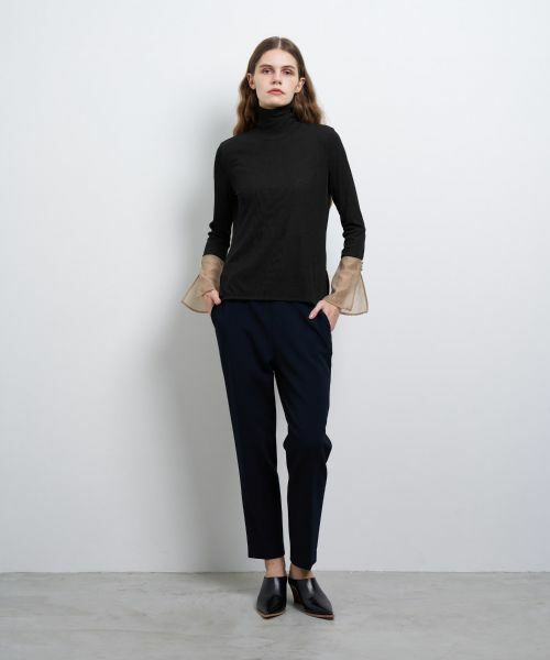 LANVIN en Bleu / ランバン オン ブルー Tシャツ | シアーカフスコンビカットソー | 詳細11