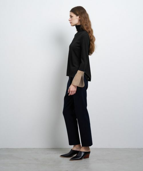 LANVIN en Bleu / ランバン オン ブルー Tシャツ | シアーカフスコンビカットソー | 詳細12