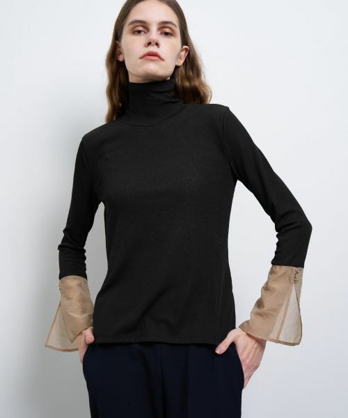 LANVIN en Bleu / ランバン オン ブルー Tシャツ | シアーカフスコンビカットソー | 詳細14