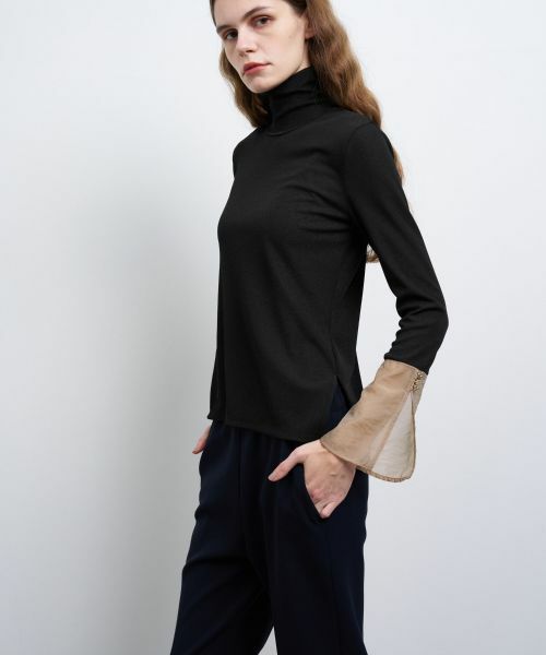 LANVIN en Bleu / ランバン オン ブルー Tシャツ | シアーカフスコンビカットソー | 詳細15