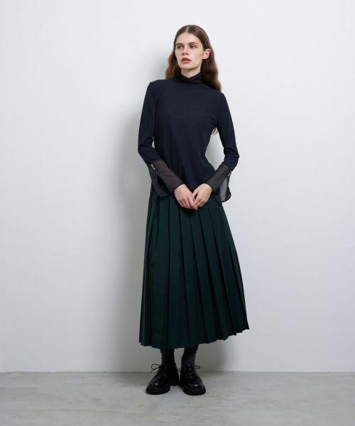 LANVIN en Bleu / ランバン オン ブルー Tシャツ | シアーカフスコンビカットソー | 詳細18