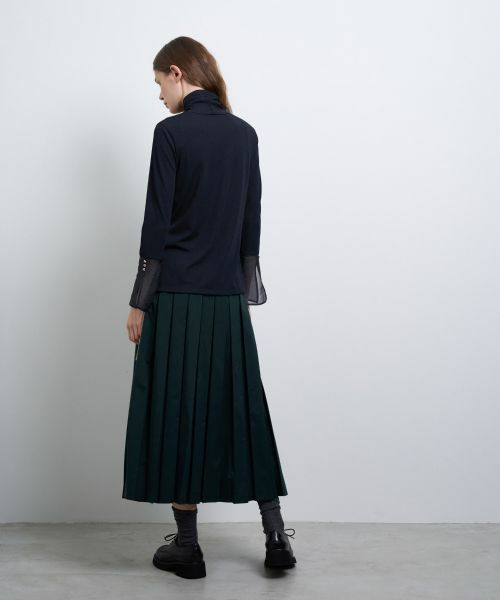 LANVIN en Bleu / ランバン オン ブルー Tシャツ | シアーカフスコンビカットソー | 詳細20