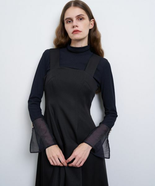 LANVIN en Bleu / ランバン オン ブルー Tシャツ | シアーカフスコンビカットソー | 詳細21